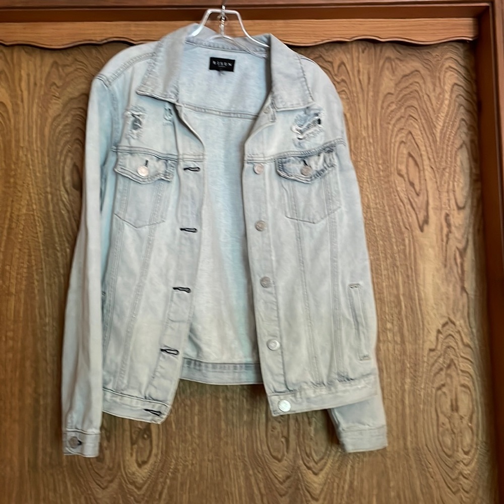 Women’s distressed jean jacket, size S